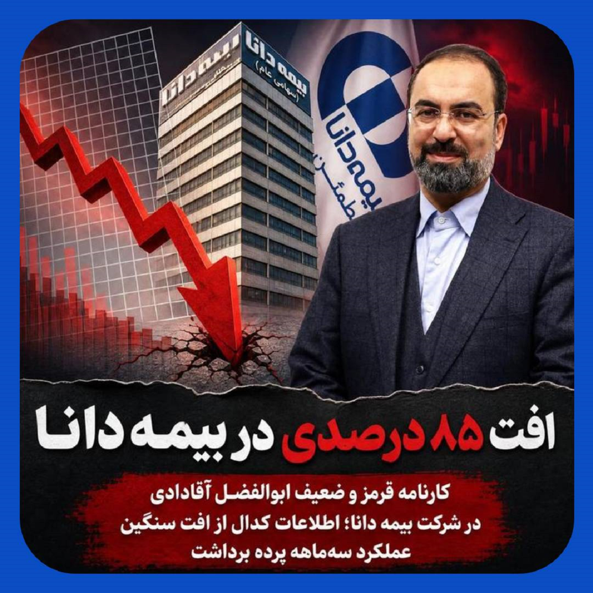 سقوط ۸۵ درصدی پرتوی بیمه دانا/زنگ خطر بزرگ برای سهام عدالت