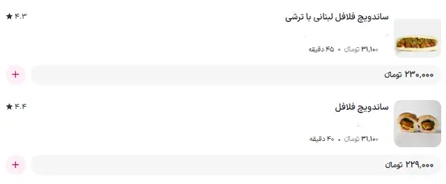 ساندویچ فلافل - 1